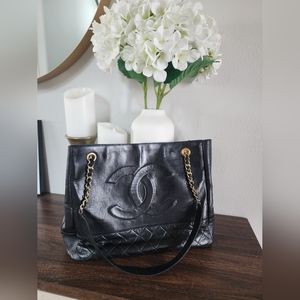 Chanel Vintage Lambskin Large Tote Bag